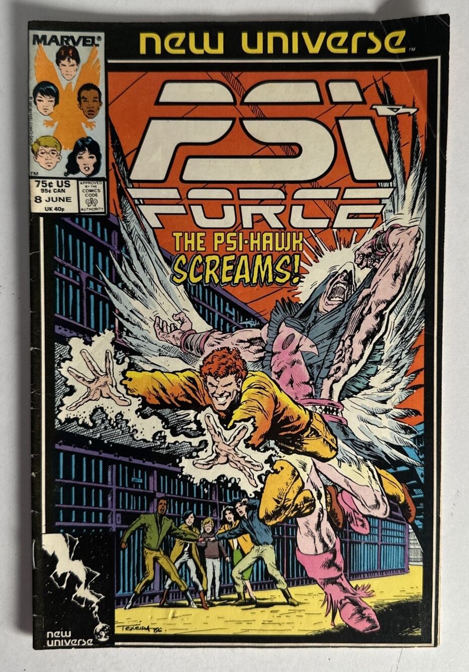 PSI Force #8 - Marvel Comics Comic book Bagged & Boarded 1987